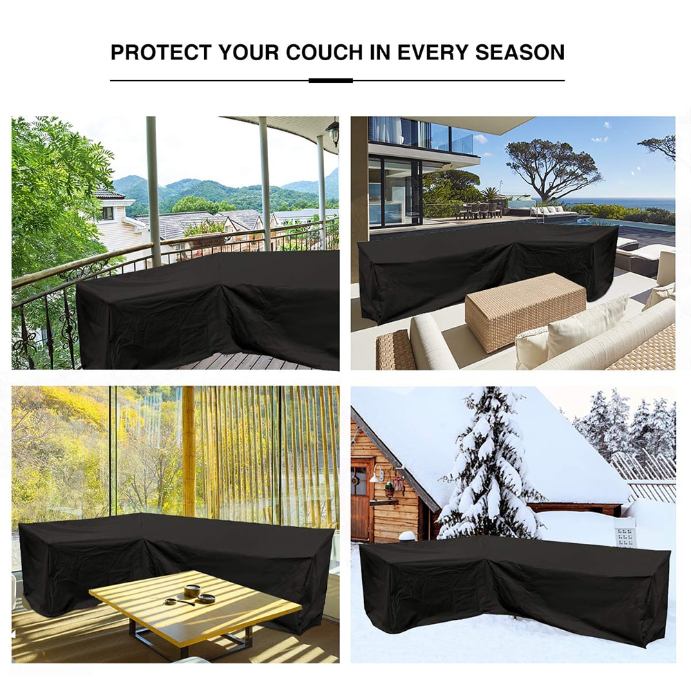 Meubels Regen Beschermhoes Waterdichte L Shape Corner Outdoor Sofa Cover Rotan Patio Tuin All-Purpose Dust Covers D30