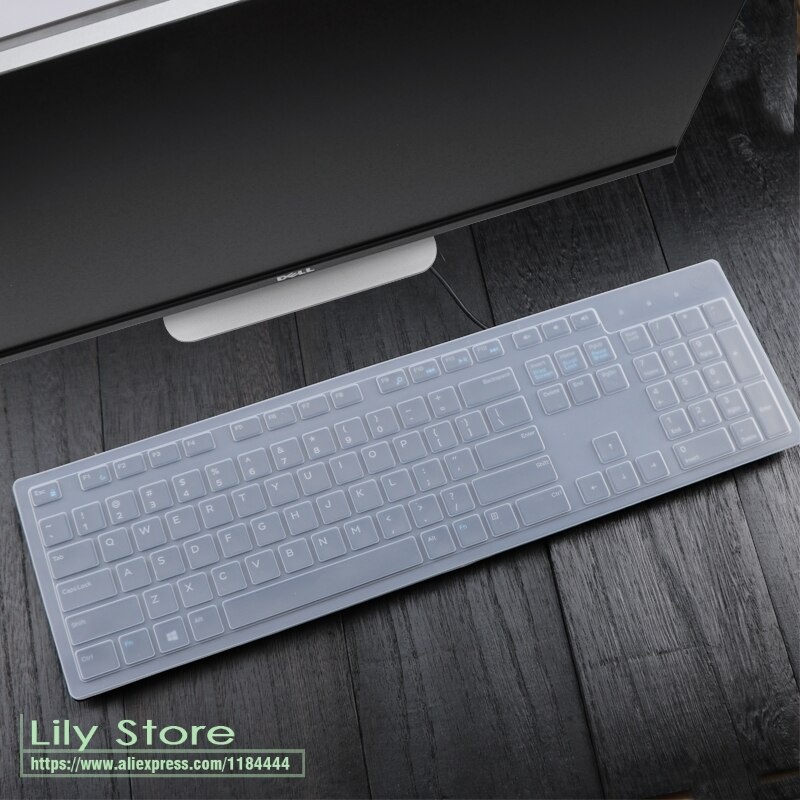 Tastatur Abdeckung haut Schutz für Dell KM636 Drahtlose Tastatur & Dell KB216 Verdrahtete Tastatur Wasserdichte Protector Haut: clear