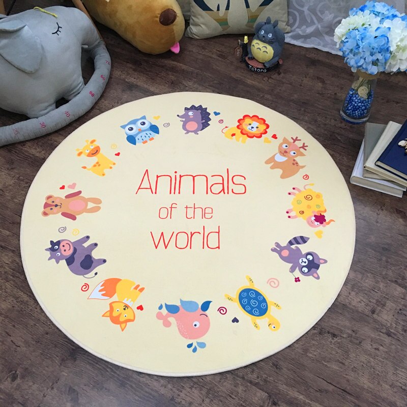 ins kids tent pad carpet living room bedroom bed baby carpet computer chair basket study cartooning carpet.: violet