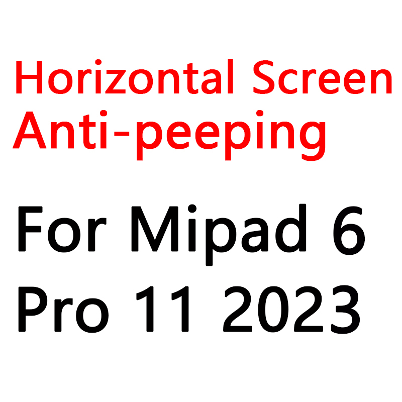 For Redmi Pad 10.6 SE 11" Xiaomi Mi Pad 6 11 Privacy Filter Screen Protector Mipad 5 Pro 12.4 Anti-glare/Anti-Peep/Anti-spy Film: Beige