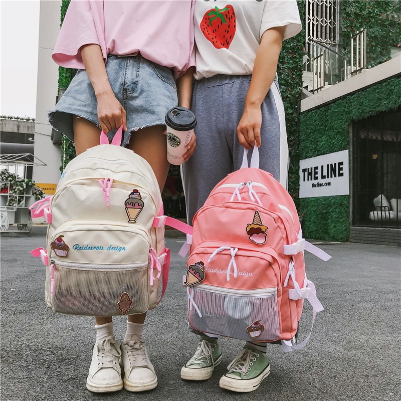 Rugzak Vrouwen Rugzak Meisje Student Rugzak Japan Trend Rugzakken Verse Zoete Leuke Bagpack Backbag