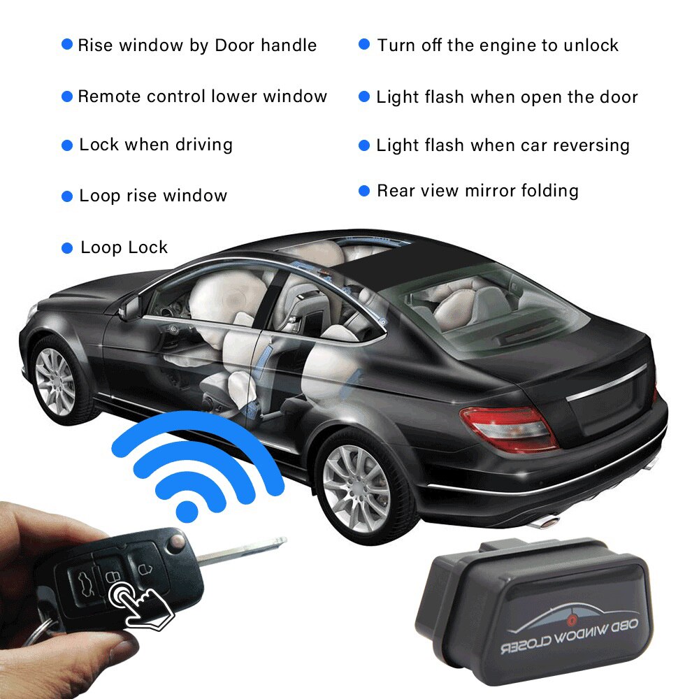 YOSOLO-controlador OBD para ventana de coche, dispositivo de Control remoto para abrir ventanas, pausa, elevación automática