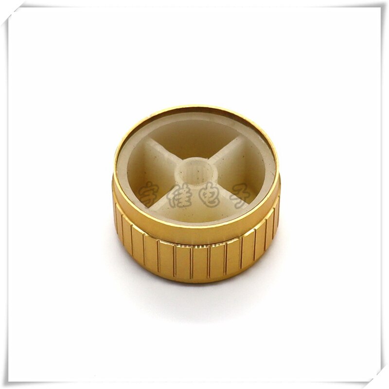 5 Stuks 32 × 17Mm Gold Aluminium Knop Cap Is Geschikt Voor Bloemen As 6Mm Potentiometer Knop cap