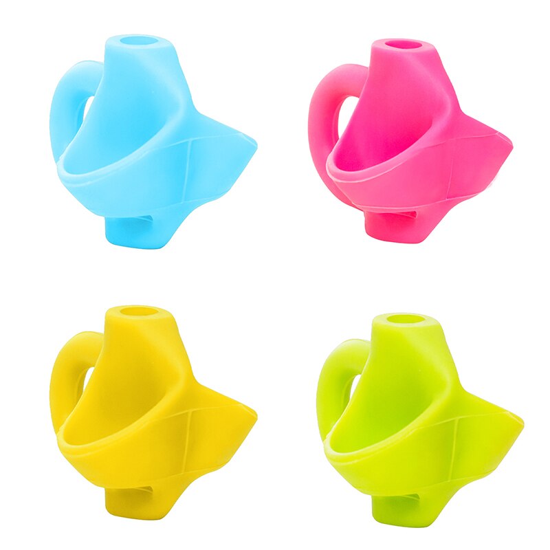 Three/Five Finger Silicone Pen Holder Writing Aids Beginner Writing Thumb Correction Grip Trainer Children Supplies