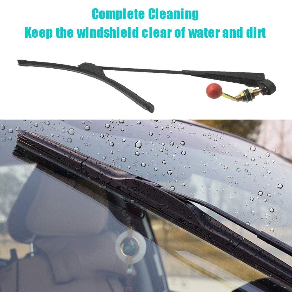 Manual Hand Operated Windshield Wiper Rubber Blade Universal Replacement Replacement Kit For UTV