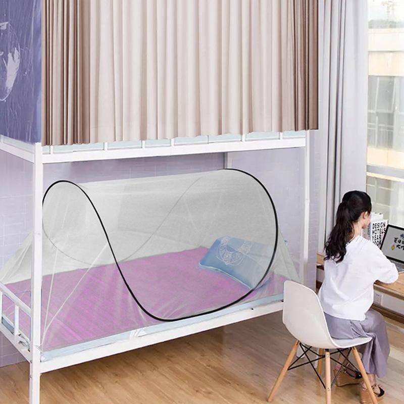 Tenda a rete pieghevole tenda a rete Fine per biancheria da letto sacco a pelo leggero Fly Net grande spazio campeggio Fly Net Bed per l'estate