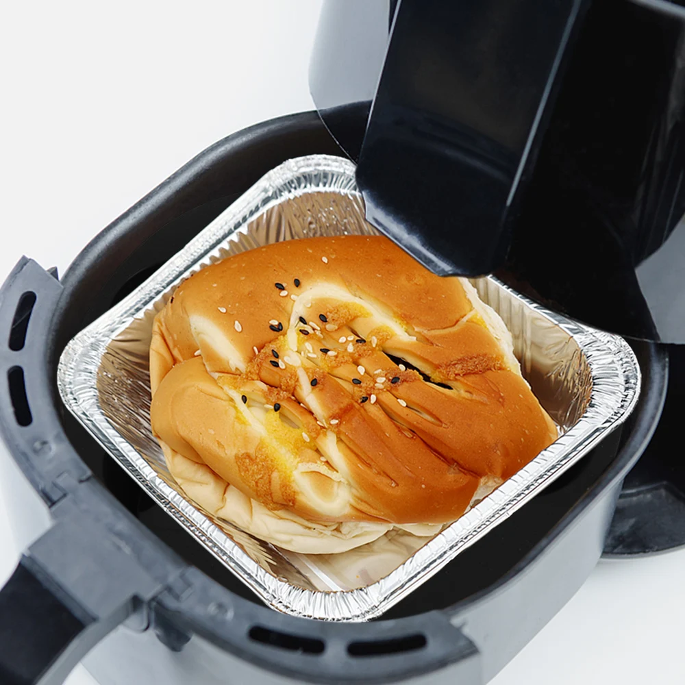 Plateau d'égouttage BBQ, feuille d'aluminium étanche à l'huile, boîte en fer-blanc friteuse à Air plateau jetable, panier de cuisson à la vapeur, outil de cuisine 10 pièces/ensemble