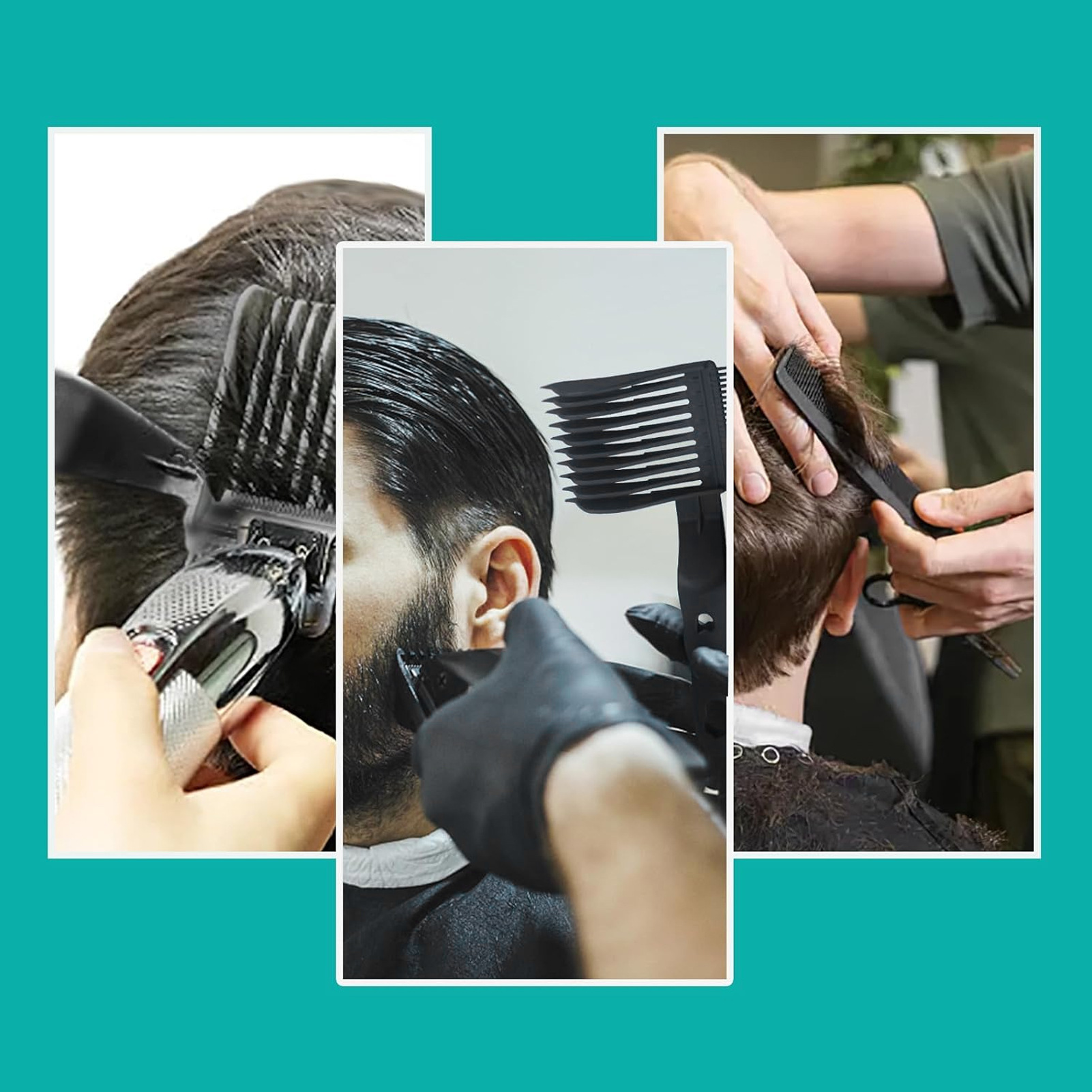 Männer Barber Flat Top Haar Cut Kamm Pro Barbershop Gebogene Positionierung Haar Clipper Kamm Salon Friseur Styling Werkzeug Liefert