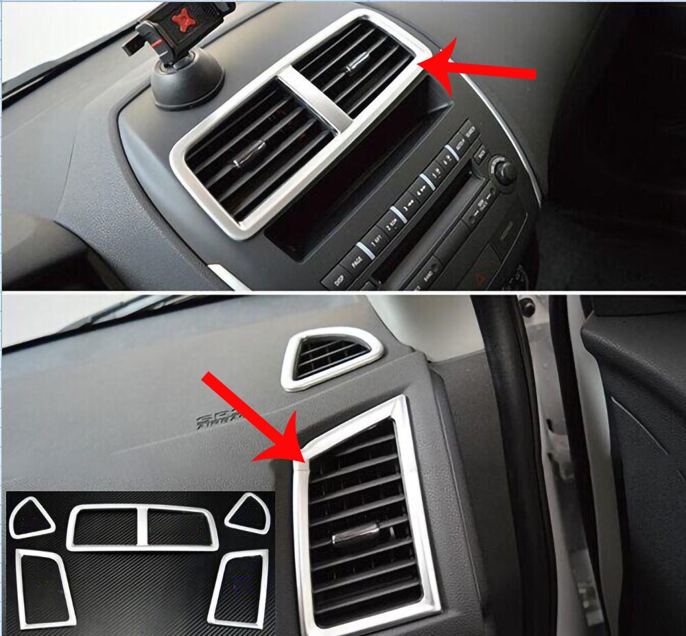 Pour peugeot 4008 ABS Chrome intérieur climatisation couvercle de ventilation 5 pièces