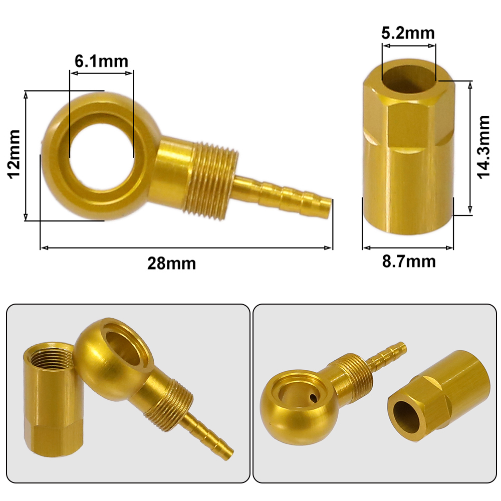 Conector Banjo de freno hidráulico de bicicleta HEPPE, conector de manguera de freno de bicicleta, conector de oliva para frenos BH90 SLX/XT/XTR