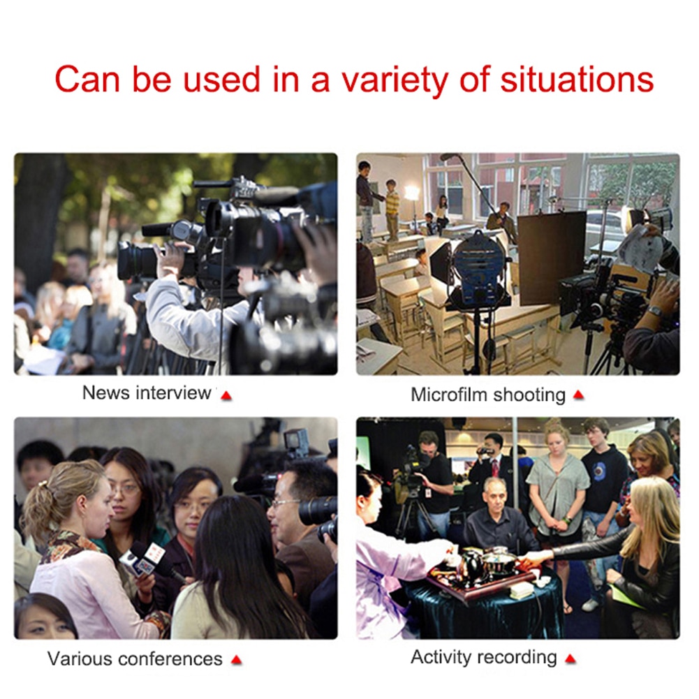 Reporter Interview Microphone Wired Microphone Uni-Directional Capacitive MIC For DSLR SLR Camera Camcorder Video