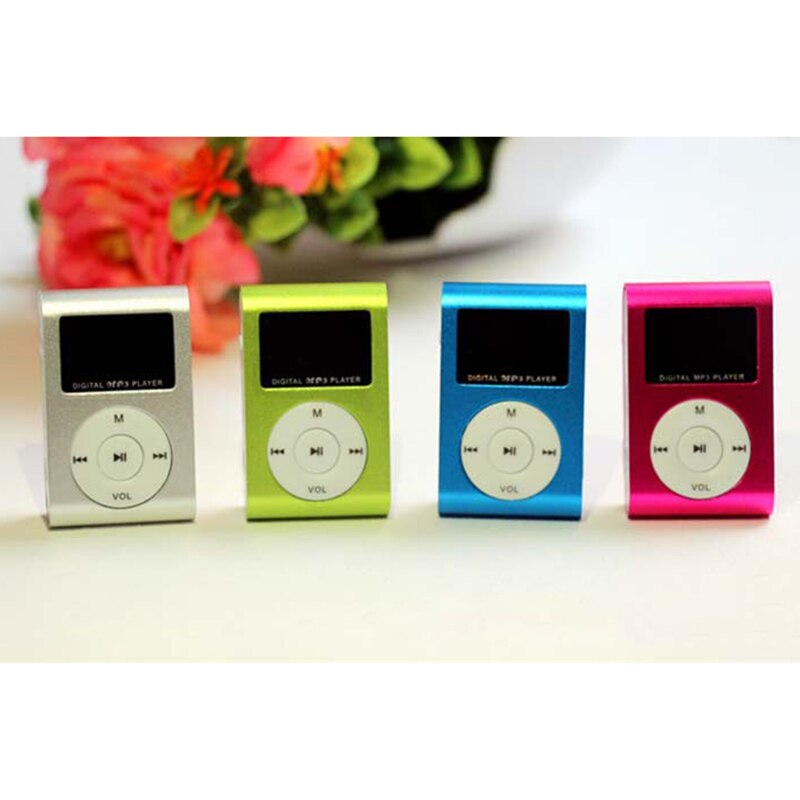 Reproductor MP3 de Metal para estudiantes, Mini Clip de Metal con pantalla LCD, compatible con tarjeta Micro TF de 32GB, reproductor de música MP3 Digital