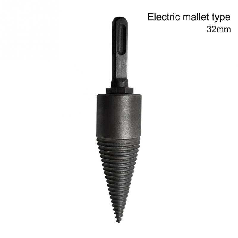 Hex Shank Fast Firewood Drill Bit Multifunction Carbon Steel Punch Tool Screw Splitting Home Wood Splitter Cutting: 32mm Type 2