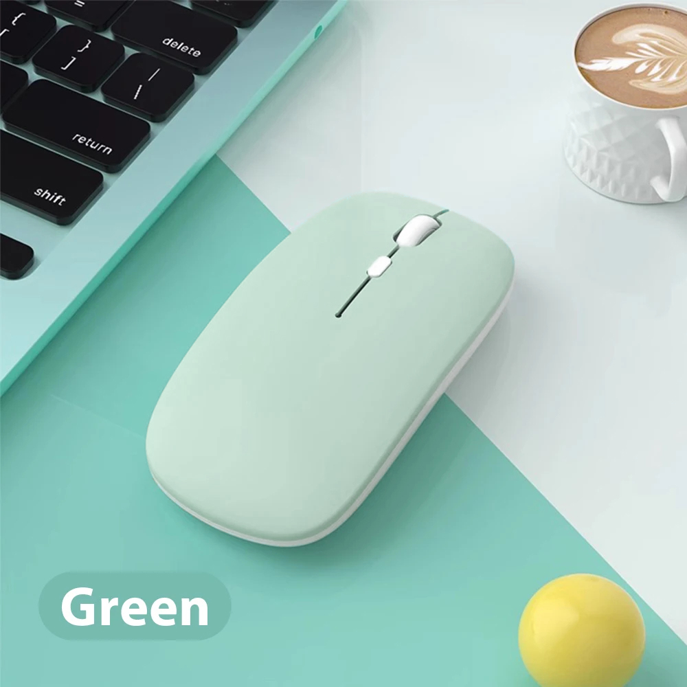 Przenośna mysz bezprzewodowa kompatybilna z Bluetooth 2,4 GHz podwójne tryby myszy komputerowych z odbiornikiem Nano do notebooka PC Laptop Macbook: Black