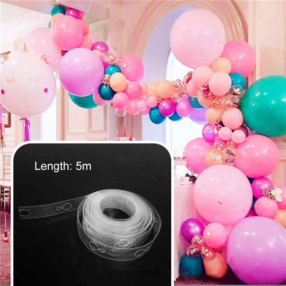 5M Ballon Keten Tape Boog Sluit Strip Voor Bruiloft Verjaardag Party Decor Cadena, Cinta, fiesta De Boda, Accesorios Para Globos