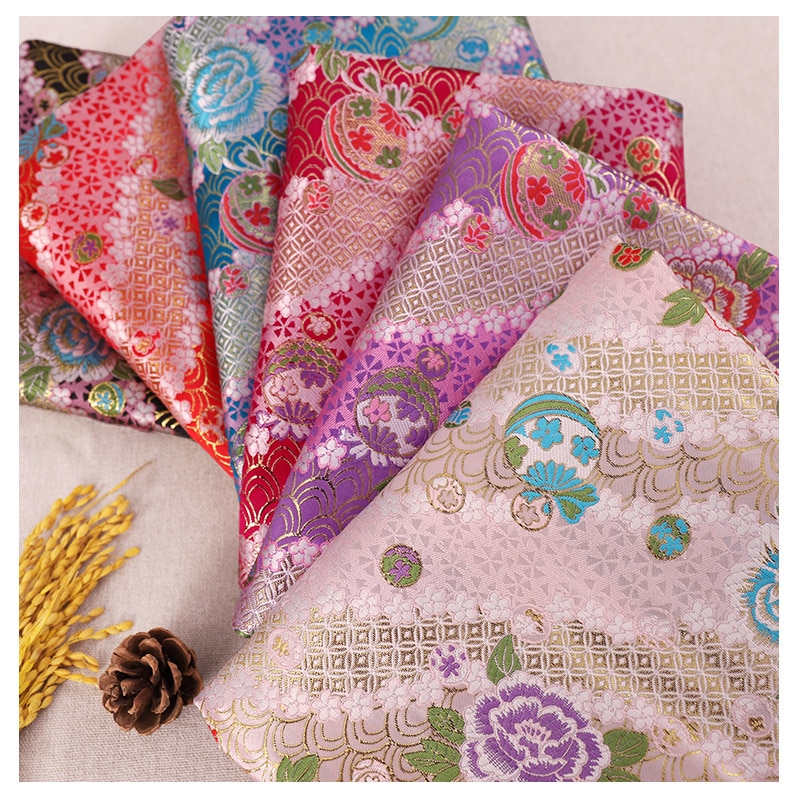 Bride kimono Brocade Fabric Damask Jacquard Apparel Costume Upholstery Furnishing Curtain Material cushion fabric 75cm*50cm