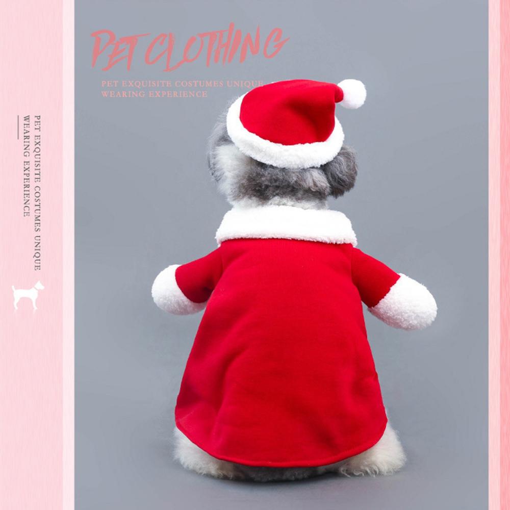 Hond Kerst Kerstman Stijl Getransformeerd Jas Katoen Mode Warme Jas Hond Kleding Voor Kleine Honden Одежда Для Собак