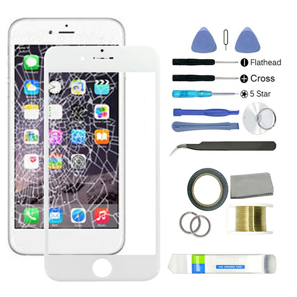 Touch Screen Glas Voor Iphone 6 6S 7 8 Plus Panel Voor Outer Glas Lens Onderdelen Vervanging