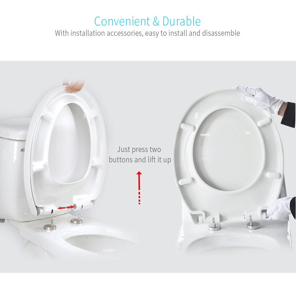 Round Adult Toilet Seat With Child Potty Training Cover PP Material Double Seats Safe Convenient For Adult Children