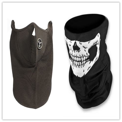 Motorcycle Face Mask bike Fleece Winter Neck Guard for YAMAHA TIGER 1050 SpoRt 1200 EXPLORER 800 XC XCX XR XRX: 2PCS-BLAK-WHITE