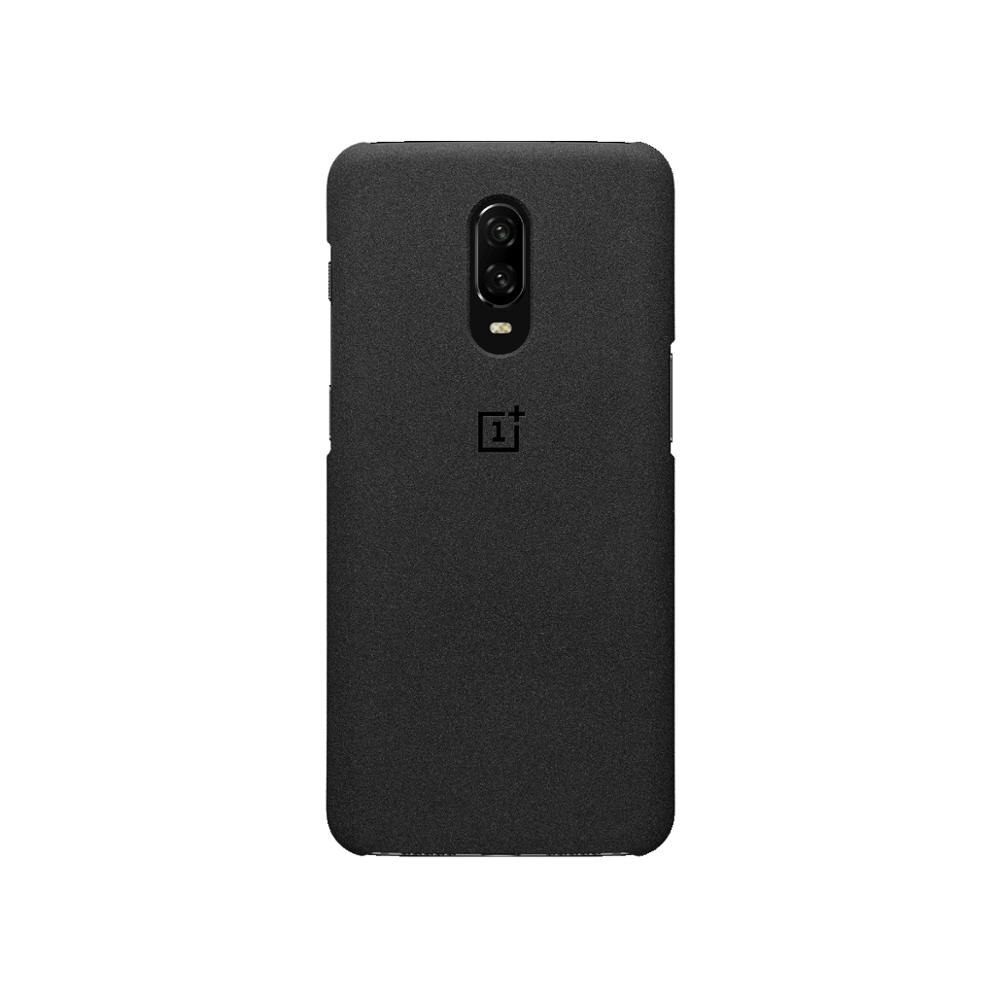 100% Officiële OnePlus 6t Case originele 1 + 6T OnePlus 6 bespoke Siliconen Zandsteen Nylon Karbon Bumper Leather flip Cover