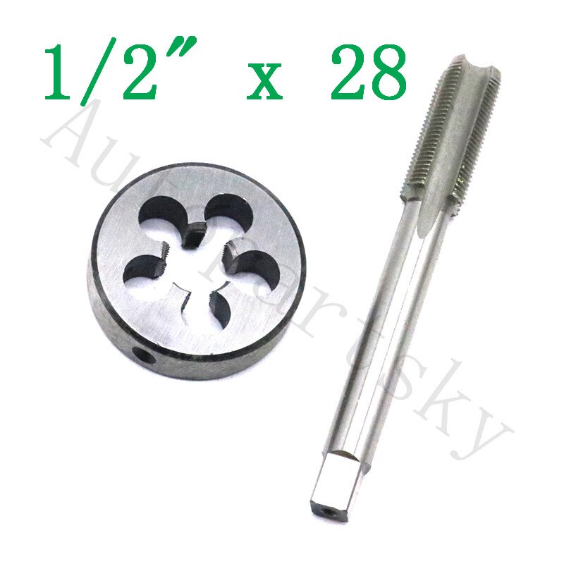 1/2"-28 (1/2" x 28) or 5/8"-24 (5/8x24) UNF HSS Threading Thread Tap and Die Set with: 1Set Style ( 1 )