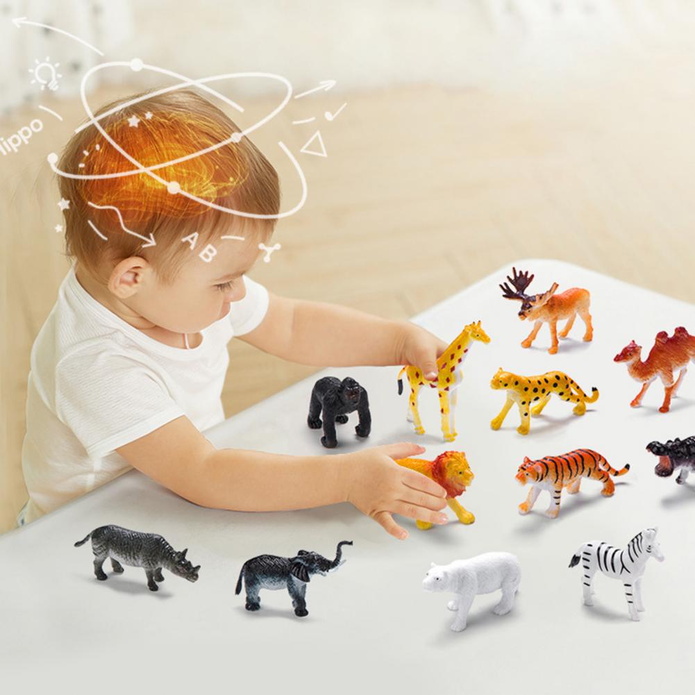 12Stck Ebene Figur SchöNe Aussehen Schweißen Prozess PVC Miniatur Mini Tierfiguren für Sammlung