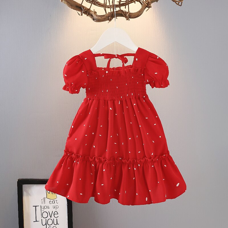 dziewczyny sukienka 2020 lato moda dziewczyny księżniczka sukienka kolor tęczy z krótkim rękawem bawełniany niejednolita całość 2-6T dziewczyny woal tutu sukienki: 3 / 6