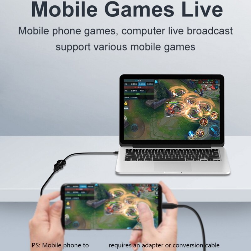 Video Capture Card Game Live Capture Box USB2.0 to HDMI-compatibe 1080p 30fps