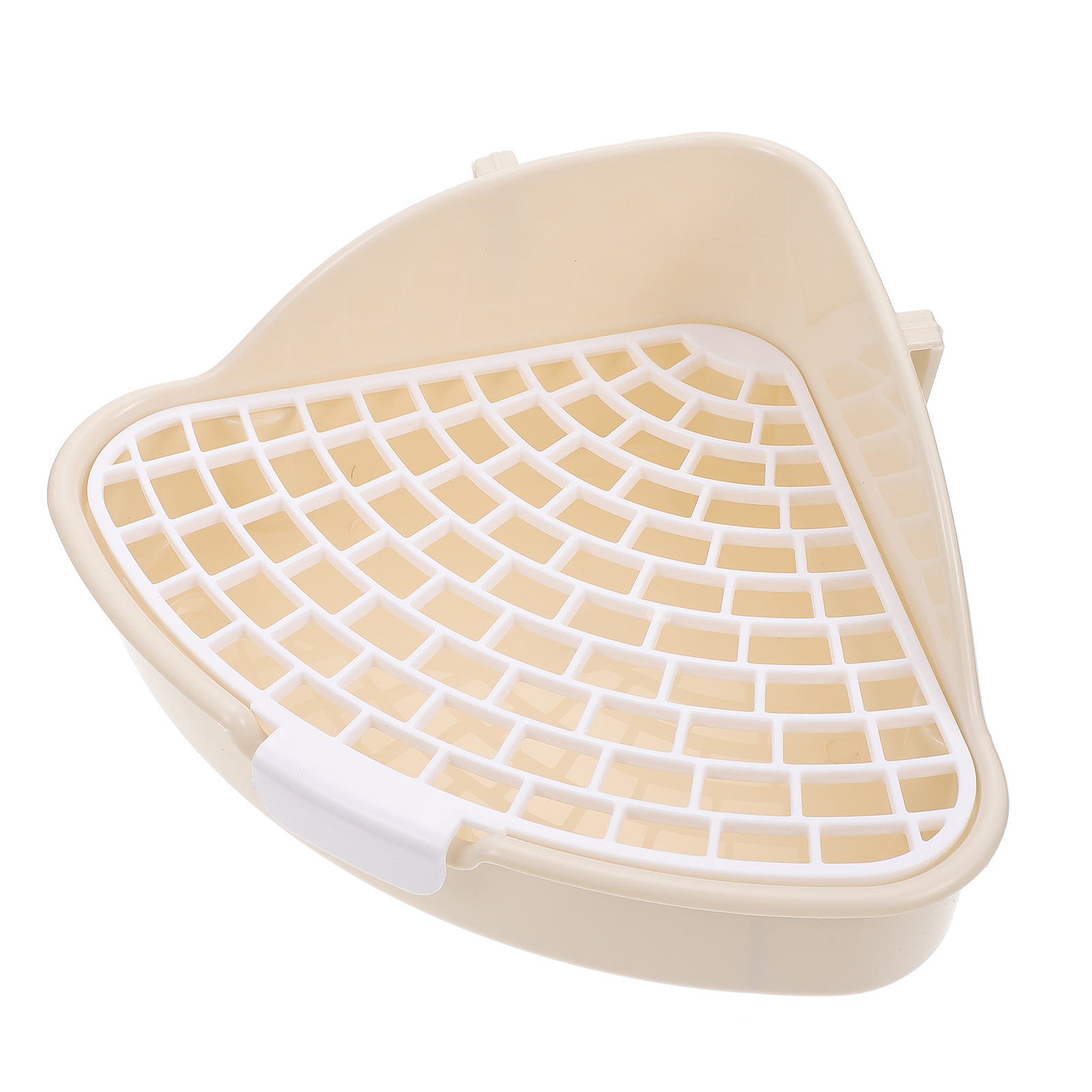 Triangolo coniglio lettiera coniglietto Toilette vasino allenatore lettiera in plastica: bianca