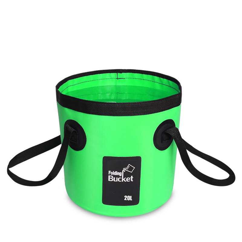 12L 20L Secchio Secchio Pieghevole Portatile Impermeabile sacchetto di Acqua Sacchetto di Acqua Contenitore di Stoccaggio Sacchetti Portante per La Pesca Campeggio trekking X89G: verde 12L