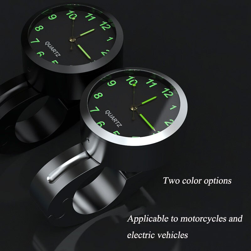 Reloj Universal para manillar de motocicleta, montaje de barra de agarre de mano, Dial, resistente al agua, para Scooter, bicicleta, ATV, 7/8&quot;