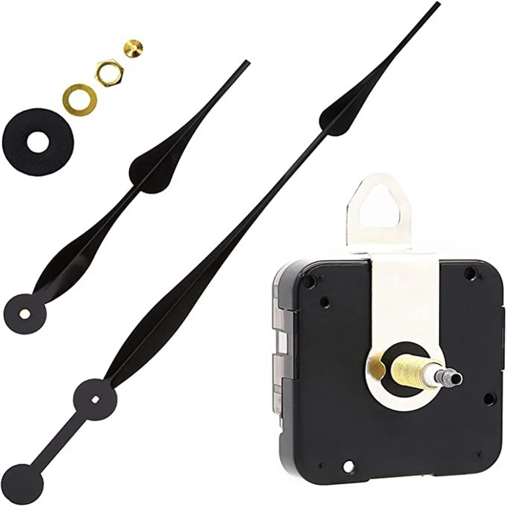 High Torque Quartz Wall Clock Movement Silent DIY Clock Mechanism 30cm Long Metal Clock Needle Large Torque Movement Parts: Brown