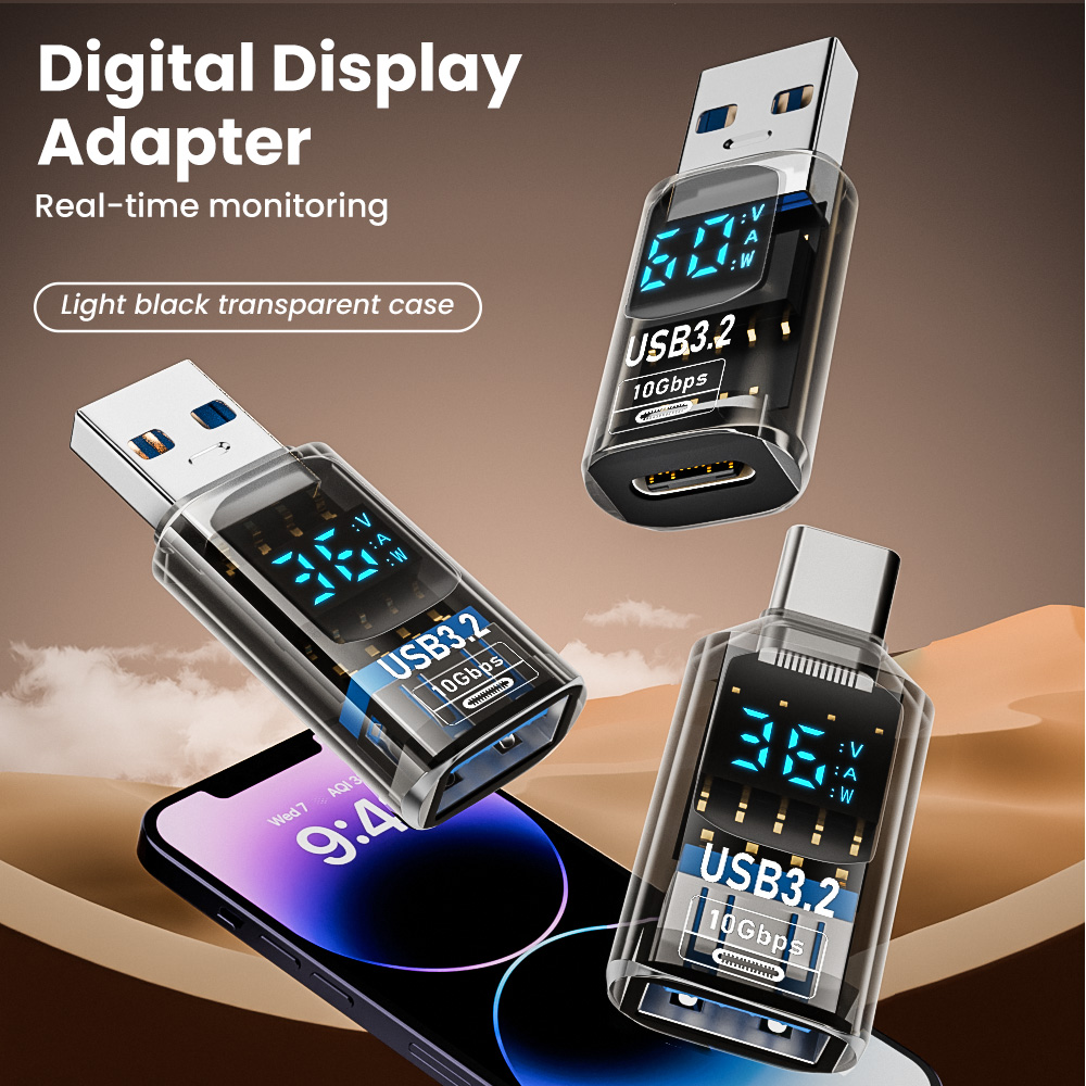 60W Adapter żeński typu C na USB A męski Szybkie ładowanie 36W USB A na USB Adapter USB A żeński na USB C męski Konwerter