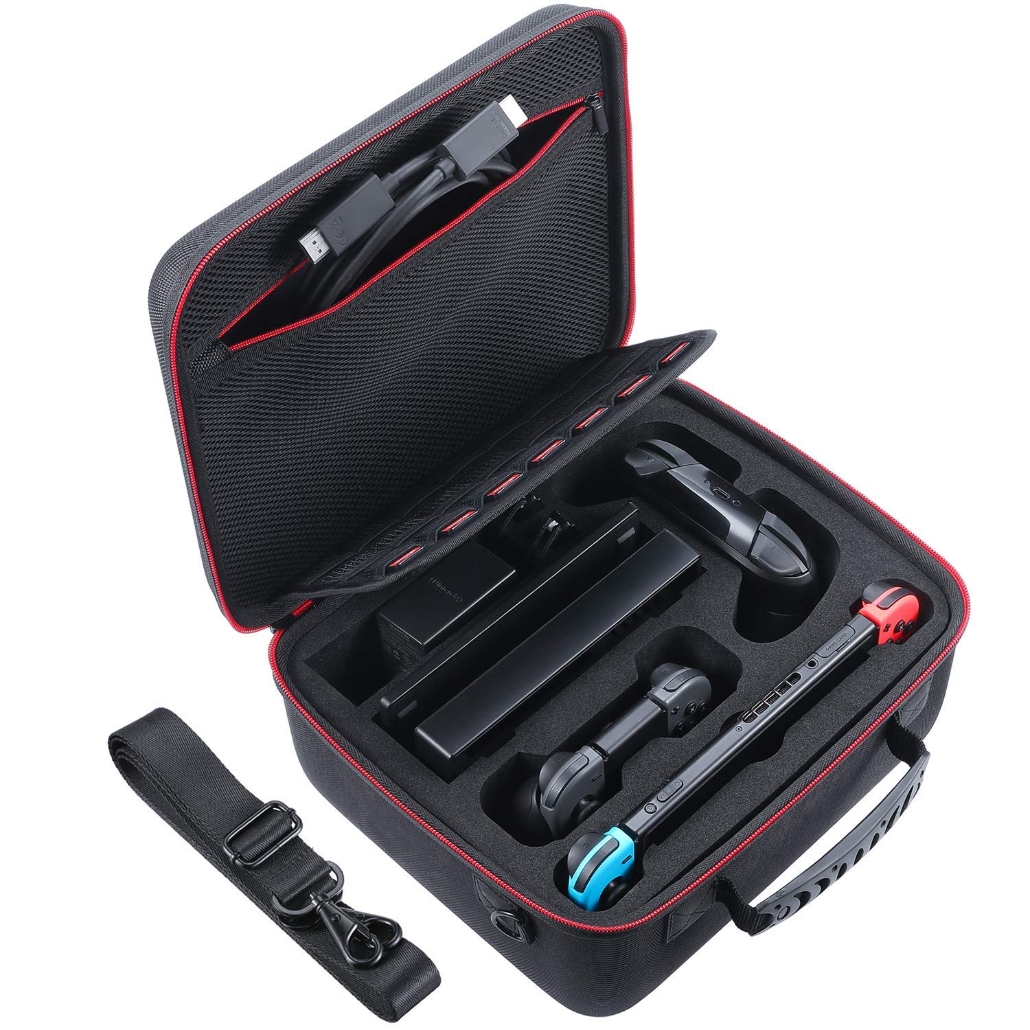 Hard Carrying Case Compatible with Ninndo Switch System, Travel Case Fit Switch Pro Controller