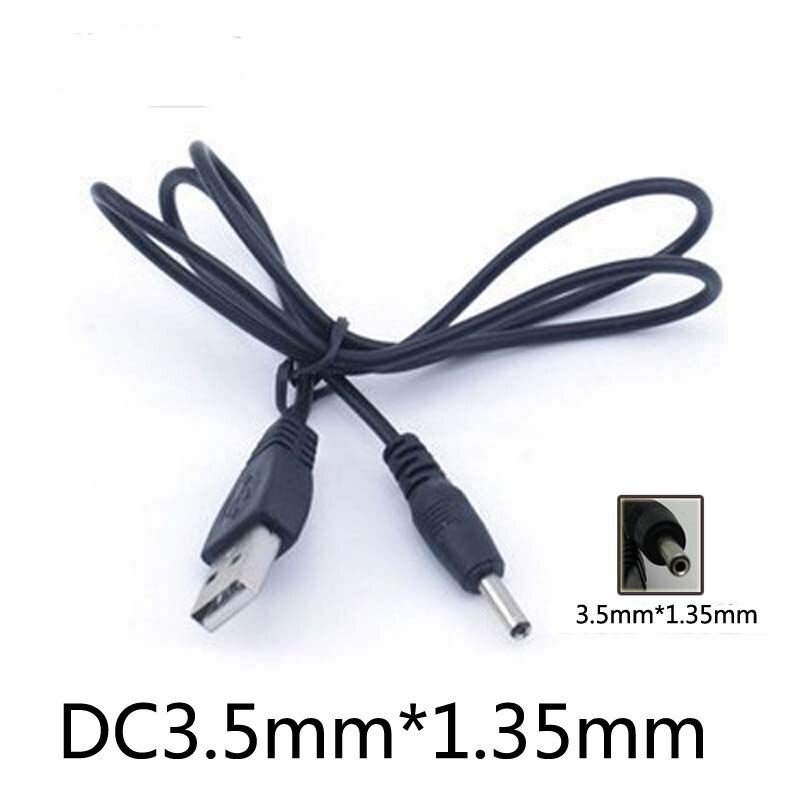 USB opladen lijn USB naar DC 3.5mm * 1.35mm DC3.5 lading kabel voor speaker mini fan USB ronde opladen lijn