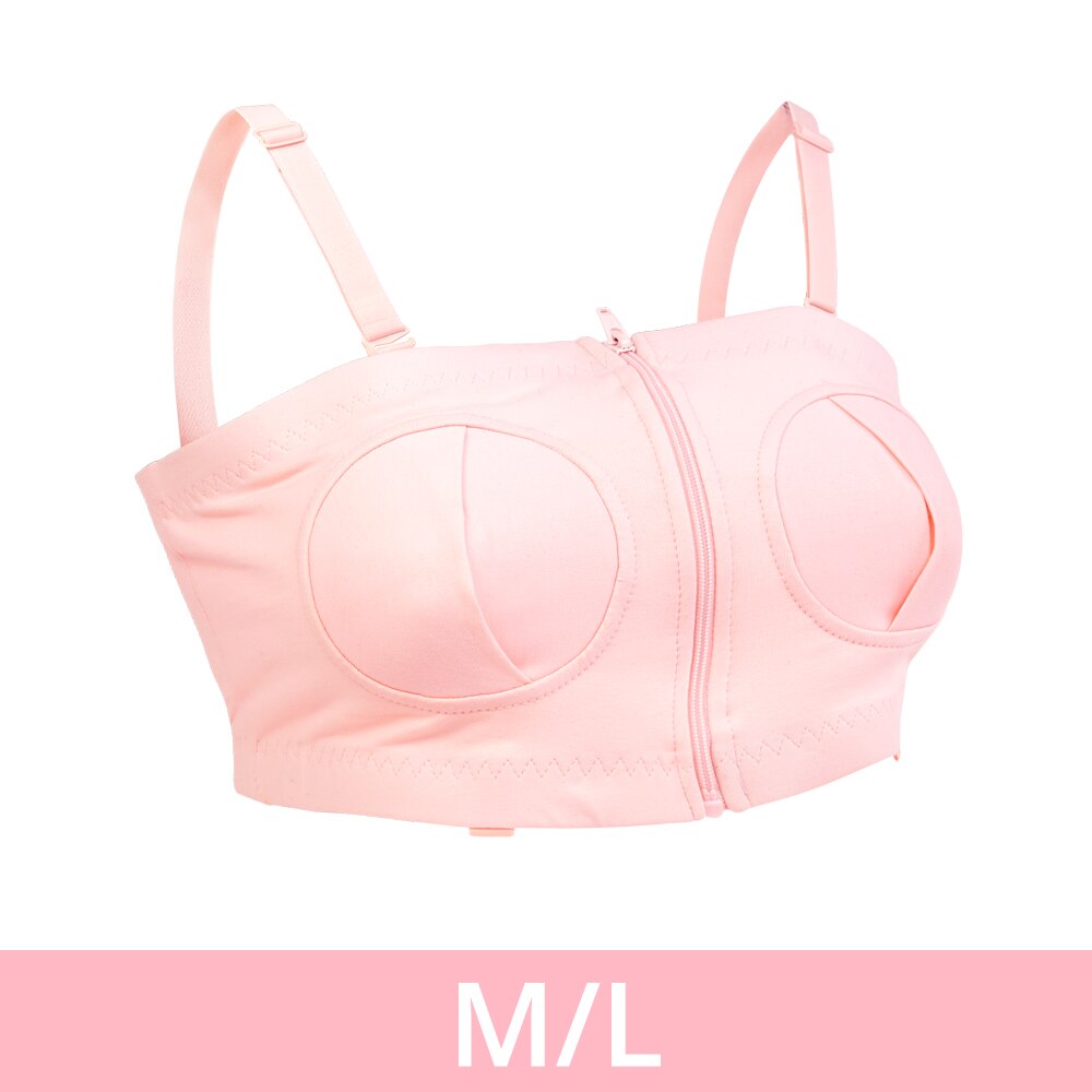 Sujetador de lactancia para manos, ropa de embarazo, accesorios de lactancia, de bombeo, manos libres, de maternidad, especial para sacaleches: Pink Bra / L