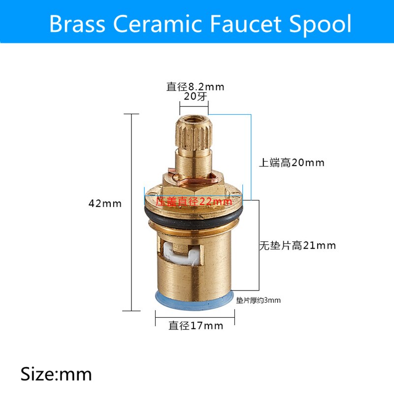 Faucets Mixing Spool Valve Brass 2 Pcs Standard 1/2 Ceramic Faucet Mixer Inner Disc Valve Quarter Turn Cartridges Accessories
