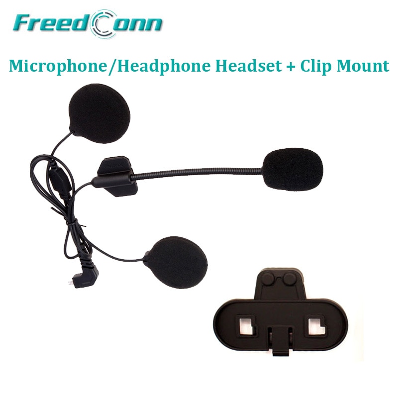 Freies Freedconn Motorrad T-COM Bluetooth Helm Sprech Mikrofon/Kopfhörer Headset + Clip Montieren