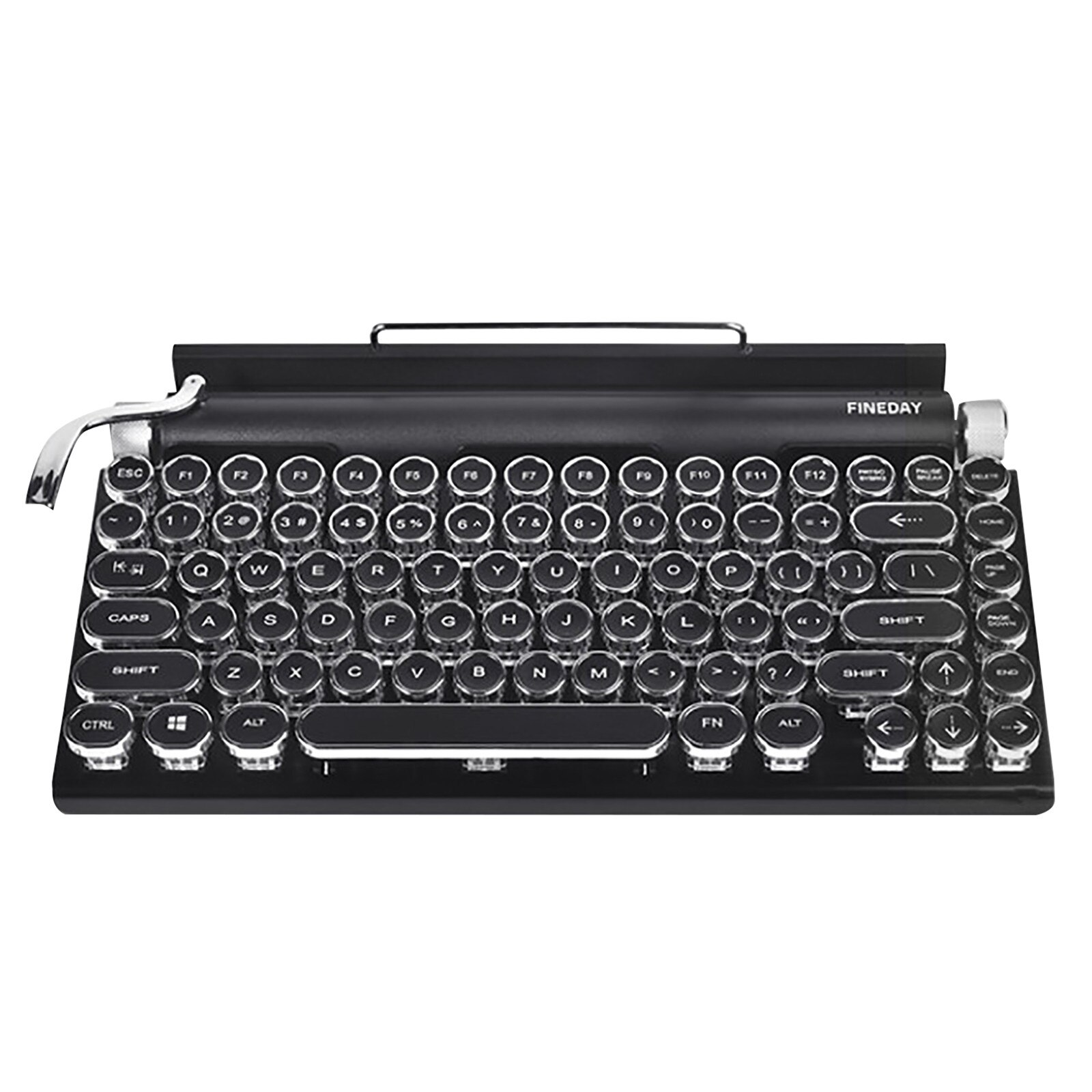 83 Key Dot Retro Typewriter Keyboard Wireless Bluetooth Mechanical Keyboard gamekeyboard Teclado mecánico de máquina de escribir: Default Title