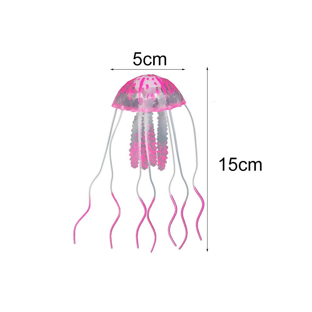 Subaquática artificial nadar efeito brilhante medusas aquário decoração do tanque de peixes planta viva ornamento luminoso paisagem aquática