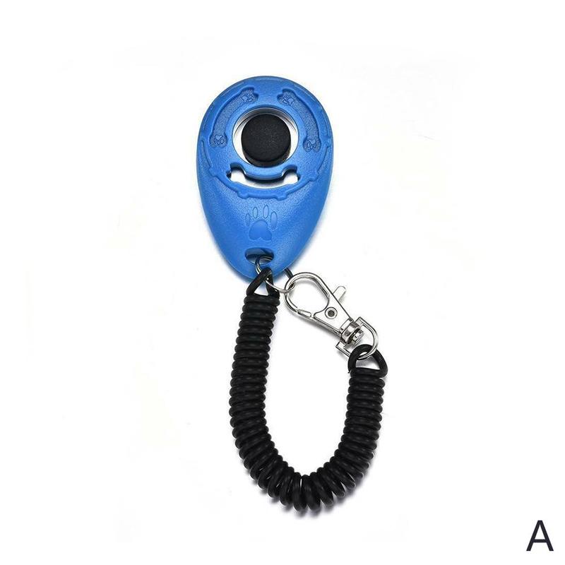 1 Pc animal de compagnie chat chien formation Clicker plastique nouveaux chiens trop sangle poignet aide sifflet clé son formateur clic chaîne outil chien Adjus I1U1: A