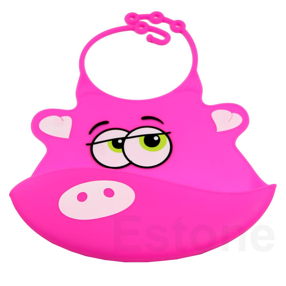 Babador de alimentação de silicone lavável infantil bonito dos desenhos animados padrões babador: Default Title
