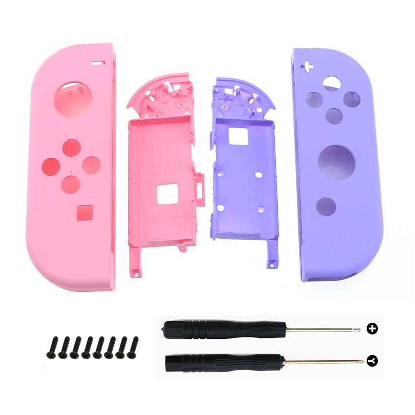 JCD-carcasa de repuesto para mando de switch NS, carcasa de repuesto para JoyCons NS NX, con tornillo: AB