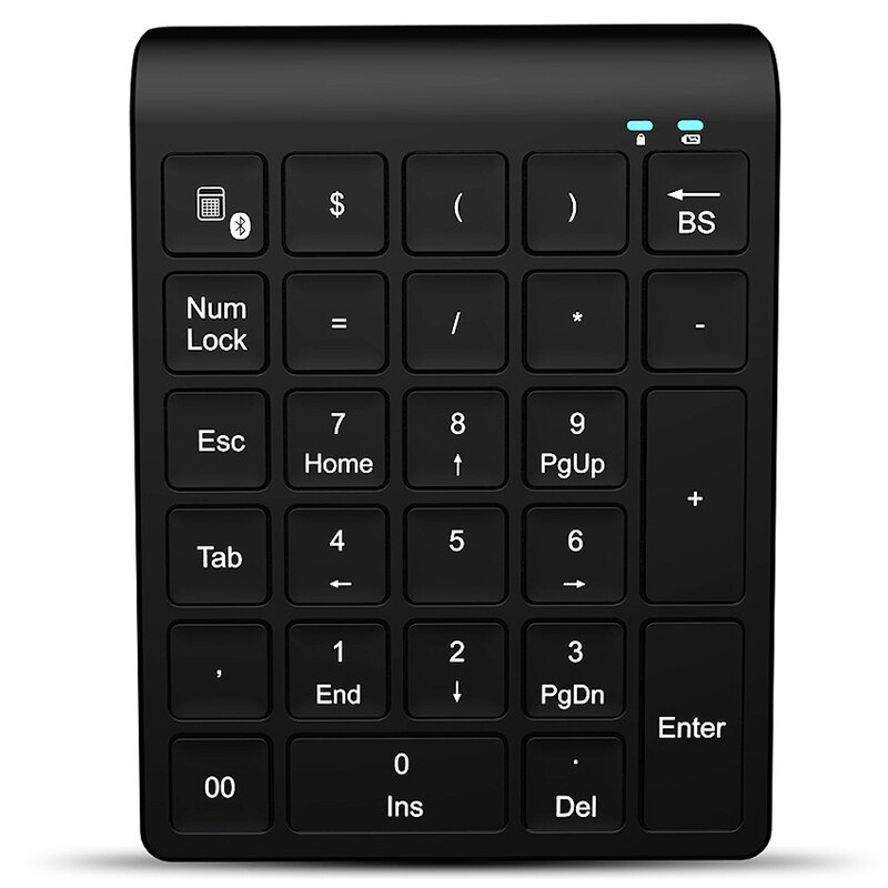 27 Keys Bluetooth Wireless Numeric Keypad Mini Numpad With More Function Keys Digital Keyboard For Pc Accounting Tasks
