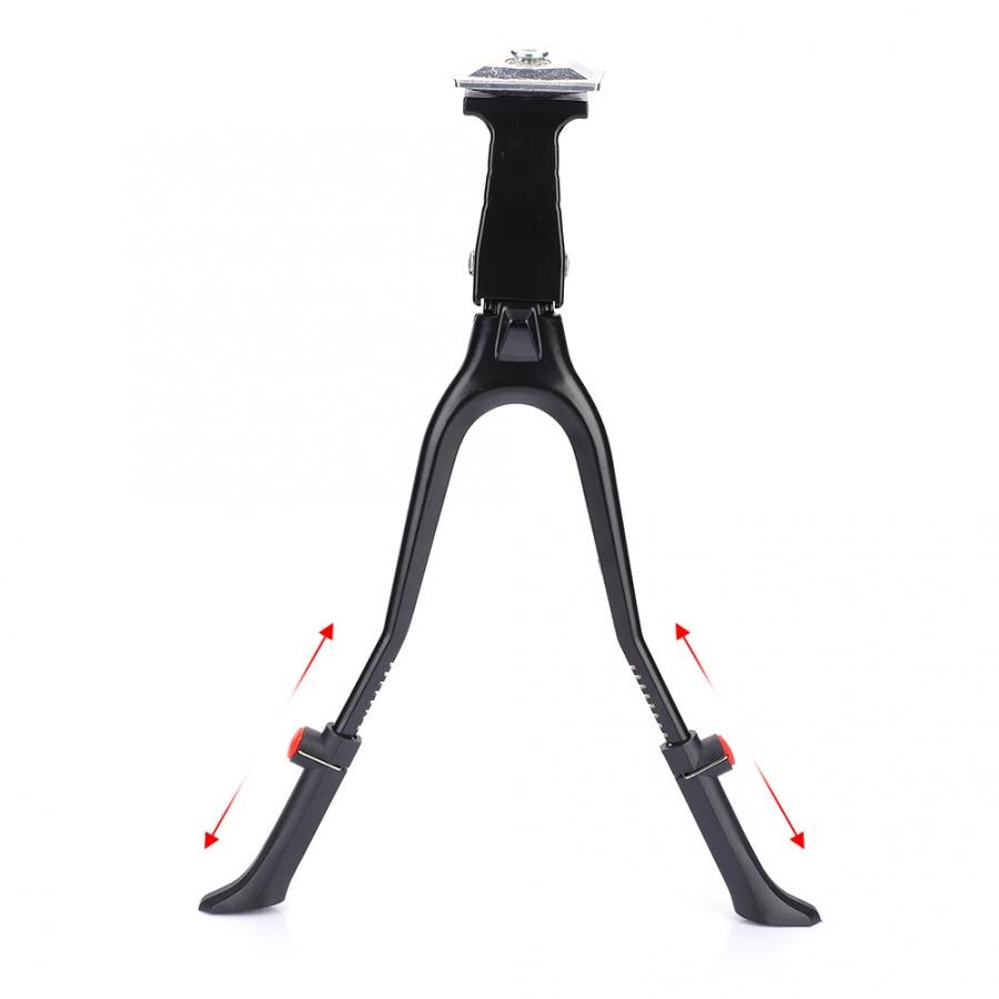 Bike Kickstand Double Leg Height Adjustable Bicycle Parking Rack Side Foot Stand Mountain Bike Kickstand for 24-28 inch Bicycle