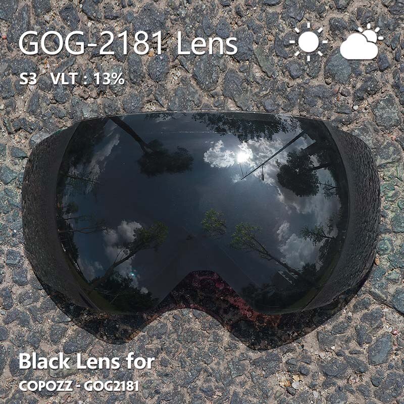 Copozz alkuperäinen magneettilinssi hiihtolaseille gog -2181 linssi anti-fog  uv400