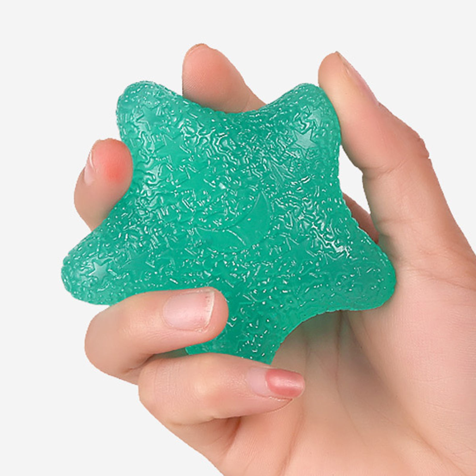 Pelota de estrés en forma de pentagrama esponjoso para adultos, juguete exprimible con forma geométrica suave, equipo de entrenamiento de dedos de descompresión