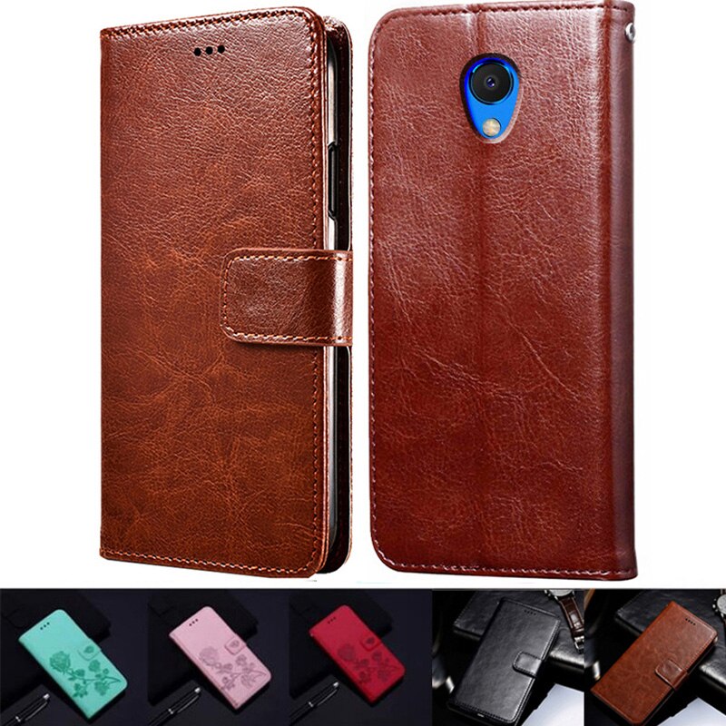 Funda de cuero Retro Para Meizu A5 M5C M710h, cubierta monedero plegable para Meizu A5, carcasa protectora de teléfono, libro