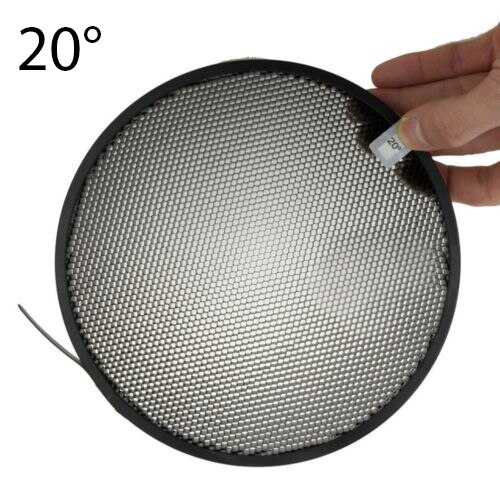 Pro 10 20 30 40 50 60 Degree Honeycomb Grid Kit para Profoto Zoom Standard Reflector 2 II: 20 Degree Only